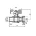 Кран кульовий прямий з накидною гайкою SOLOMON 1/2″ ЗВ PN40 (V5002-S)