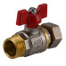 Кран кульовий прямий з накидною гайкою SOLOMON 3/4″ ЗВ PN40 (V5003-S)