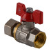 Кран кульовий прямий з накидною гайкою SOLOMON 1/2″ ВВ PN40  (V6002-S)