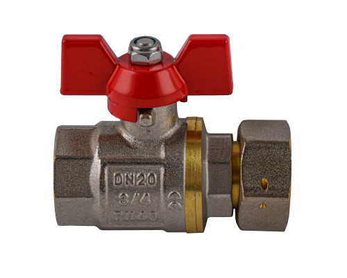 Кран кульовий прямий з накидною гайкою SOLOMON 3/4″ ВВ PN40 (V6003-S)