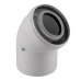 Коліно 45 градусів, d=60/100 mm CE.00.30 C Конденсаційне