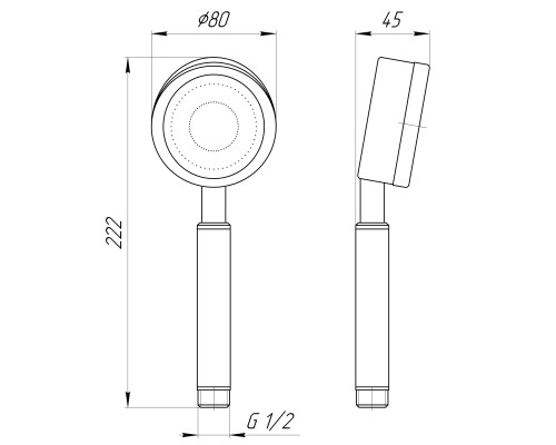 Душова лійка Globus Lux SUS-008H (7324900090)