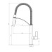 Змішувач для кухні TOPAZ MODERNO TMD 8818-H23-BL
