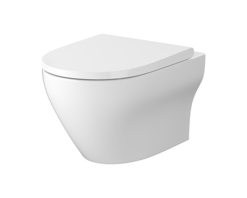 CET С201 ПІДВІСНИЙ УНІТАЗ ОВАЛЬНИЙ  LARGA PRO VORTEX З ДЮРОПЛАСТОВИМ СИДІННЯМ SLIM