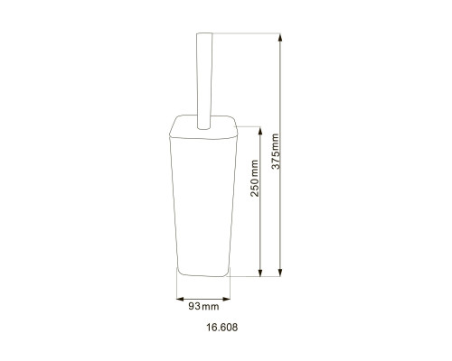 Йоржик підлоговий HOTEC 16.608 Квадратний Stainless Steel (L93xW93x(250-370) mm)
