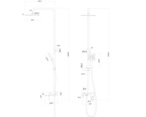 Душова система Globus Lux PIANO GLPN-0099
