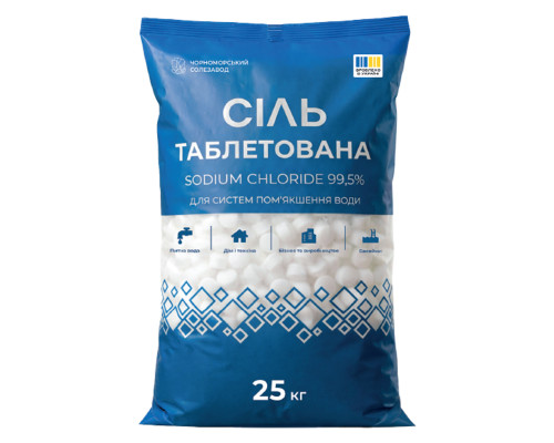 Сіль таблетована 25кг STANDART/PREMIUM UA