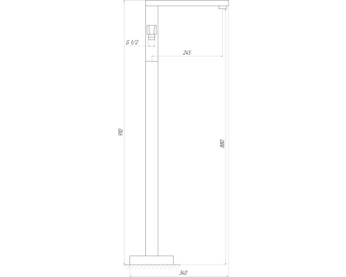 Змішувач для ванни TOPAZ LEXI TL 21113-H57-BL