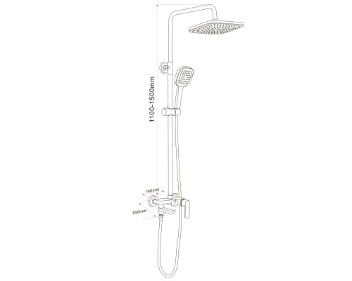 Душова система Globus Lux LAGUNA GLA-0002NE