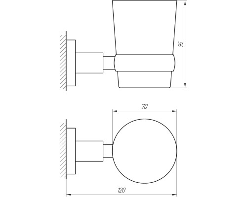 Стакан одинарний Perfect Sanitary Appliances SP 8121