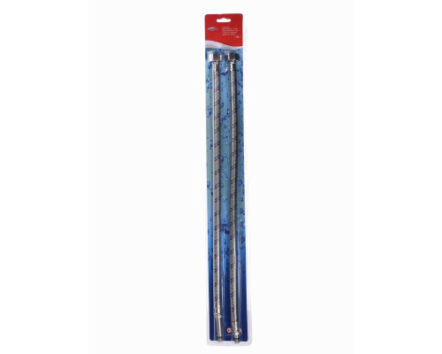 Шланг для змішувача Solomon (нерж.) М10х1/2″ 0,8м (HY6201 A+B)  ПАРА в блістері