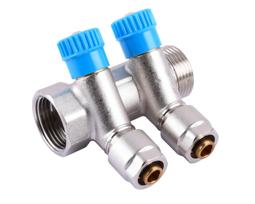 Коллектор CRISTAL 1Gх1/2 *16 - 2-ой (под 35*) з перекриттям (NM-1016)