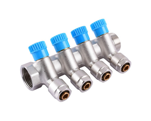 Колектор CRISTAL 1Gх1/2 *16 - 4-ою (під 35 *) з перекриттям (NM-1016)