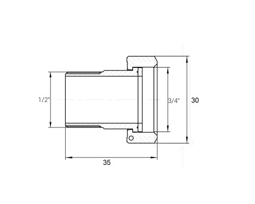 Комплект штуцерів 3/4″Вх1/2″З латунний LR433L OPTIMUM