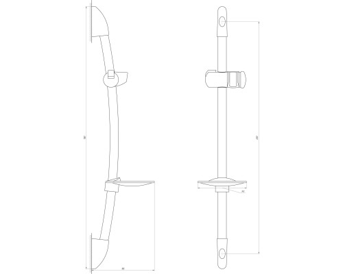 Душова стійка Dishi L106C (2шт. в коробці)