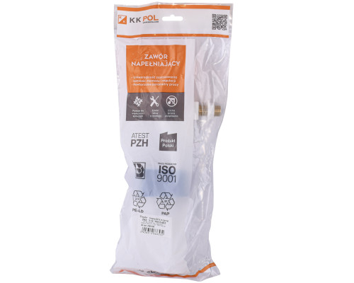 Клапан заповнення K.K.POL 350/ZN2/109-00-T0, 3/8″ МО, бок. латунь