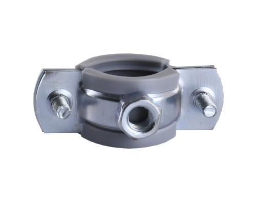 Хомут в зборi CR    1/2″ (20-23мм) з гвинтом-шурупом 8*80 та дюбелем в уп., сірий