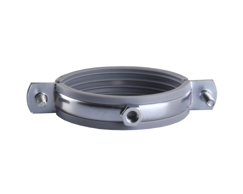 Хомут в зборi CR 2 1/2″ (70-80мм) з гвинтом-шурупом 8*100 та дюбелем в уп., сірий