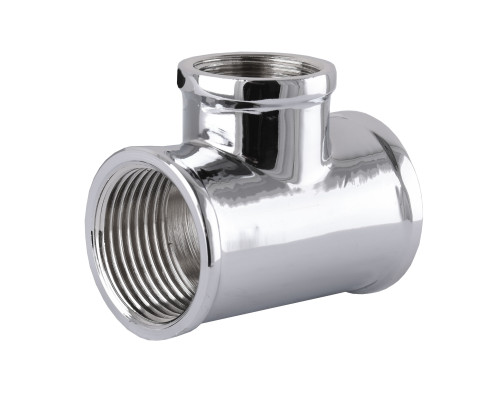 Трійник SOLOMON 1″х1/2″х1″ ВВВ хром 8202