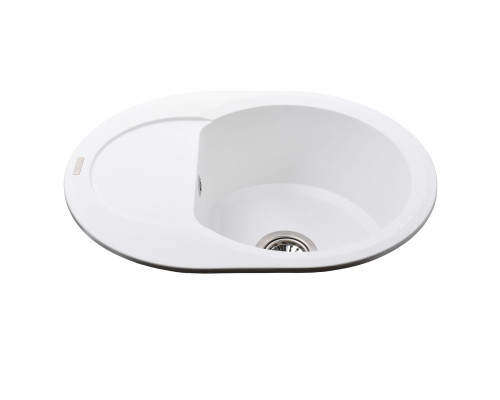 Гранітна мийка Globus Lux MORAINE білий 600х470мм-А0007
