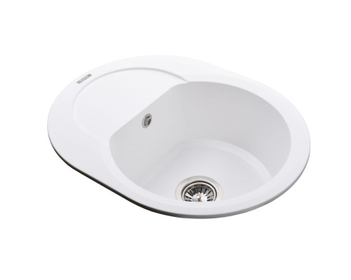 Гранітна мийка Globus Lux MORAINE білий 600х470мм-А0007