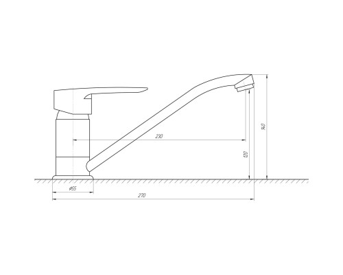 Змішувач для кухні CRISTAL SEVA GSV-0203M