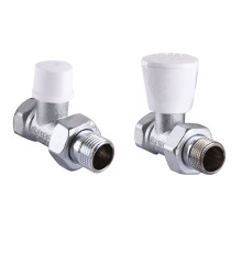 Набір Крани радіаторні прямі ARCO 1/2″ подача + зворотка  KC013 KCM13