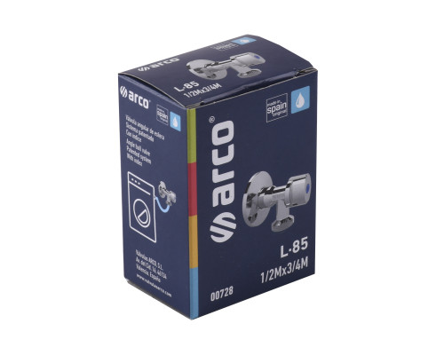 Кран кульовий кутовий ARCO 1/2″х 3/4″ подовжений   00728