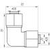 Кутник проміжний APE ITALY 751 L 26x26