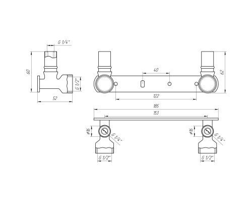 Монтажна планка прес APE ITALY AP 492 1/2″х16