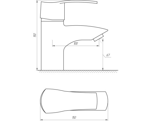 Змішувач для умивальника Globus Lux QUEENSLAND GLQU-0101 латунь(картридж Sedal)