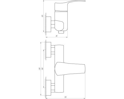 Змішувач для душу Globus Lux QUEENSLAND GLQU-0105