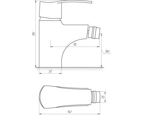 Змішувач для біде Globus Lux QUEENSLAND GLQU-106