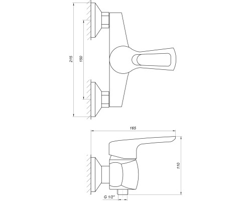 Змішувач для душу Globus Lux SEVA GLSV-0105