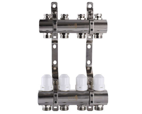 Колектор з регуляторами та кріпленням ECO 001С 1″x4