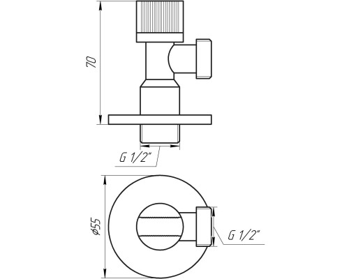 Кран кульовий кутовий SOLOMON 1/2″х1/2″ A7032 (2 шт.)