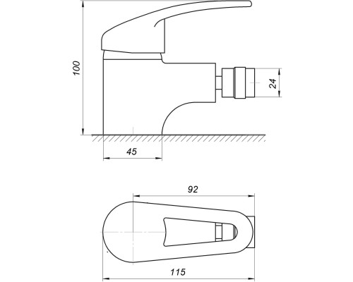 Змішувач для біде Globus Lux Caprice GLCA-0106