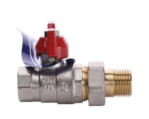 Кран кульовий прямий з американкою SOLOMON 1/2″ ПОСИЛЕНИЙ 1042