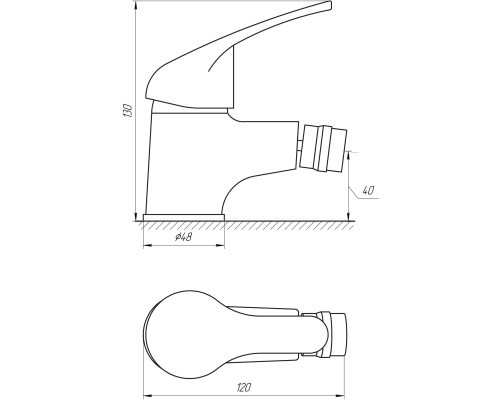 Змішувач для біде Globus Lux Solly GLSO-0106