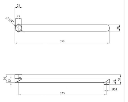 Вилив змішувача Globus Lux M72 35F