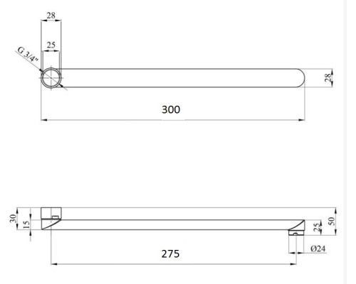 Вилив змішувача Globus Lux M72 30F