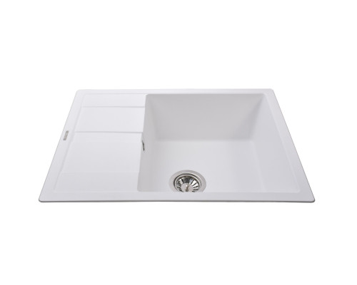 Гранітна мийка Globus Lux ONE білий 650х500мм-А0007