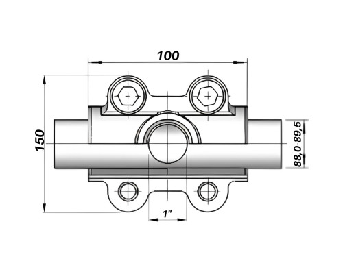 Врізка в трубу з внутрішньою різьбою DN80(88,0-89,5 мм) х 1″ OBD AGAflex